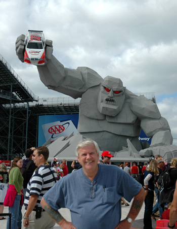 Bill in front of the Monster